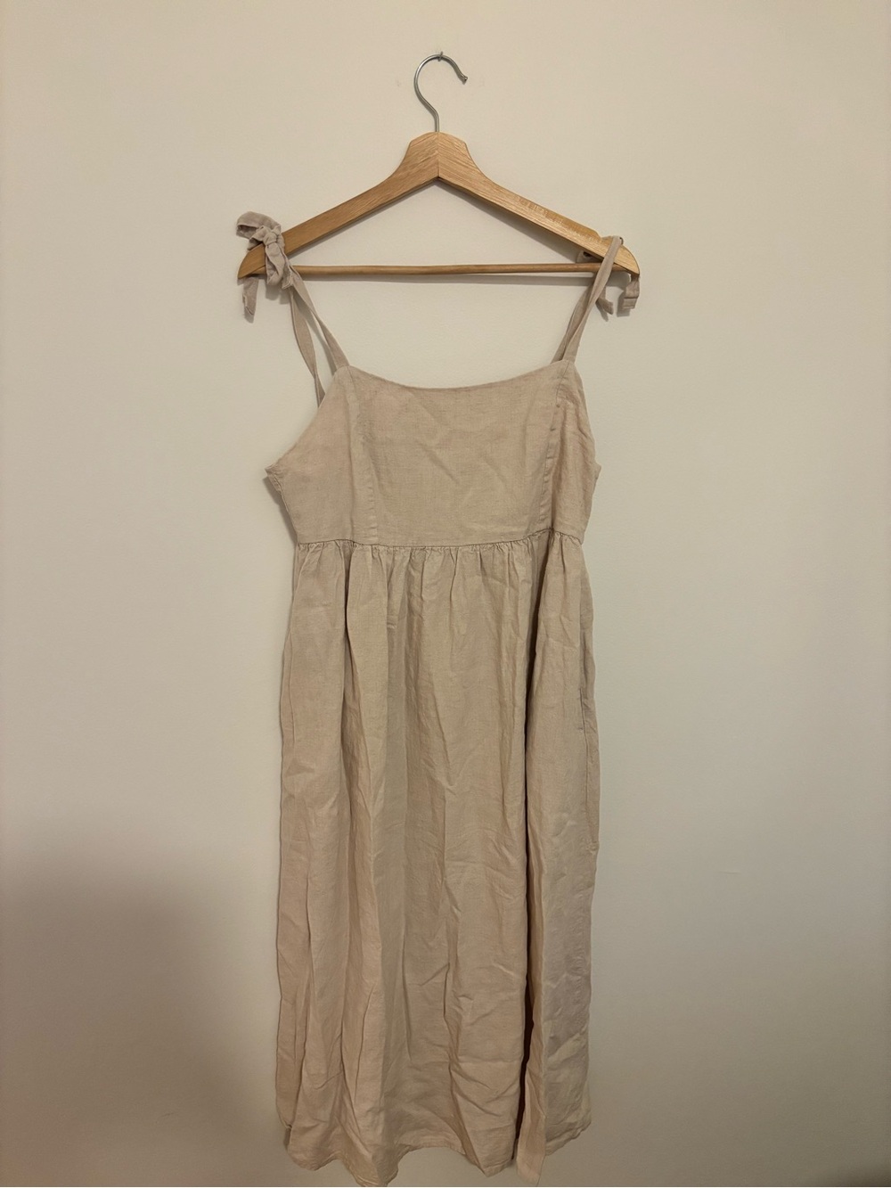 Joe Fresh Neutral Beige Linen-Blend Slip